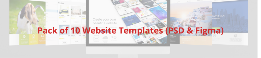 Pack of 10 Website Templates (PSD & Figma)